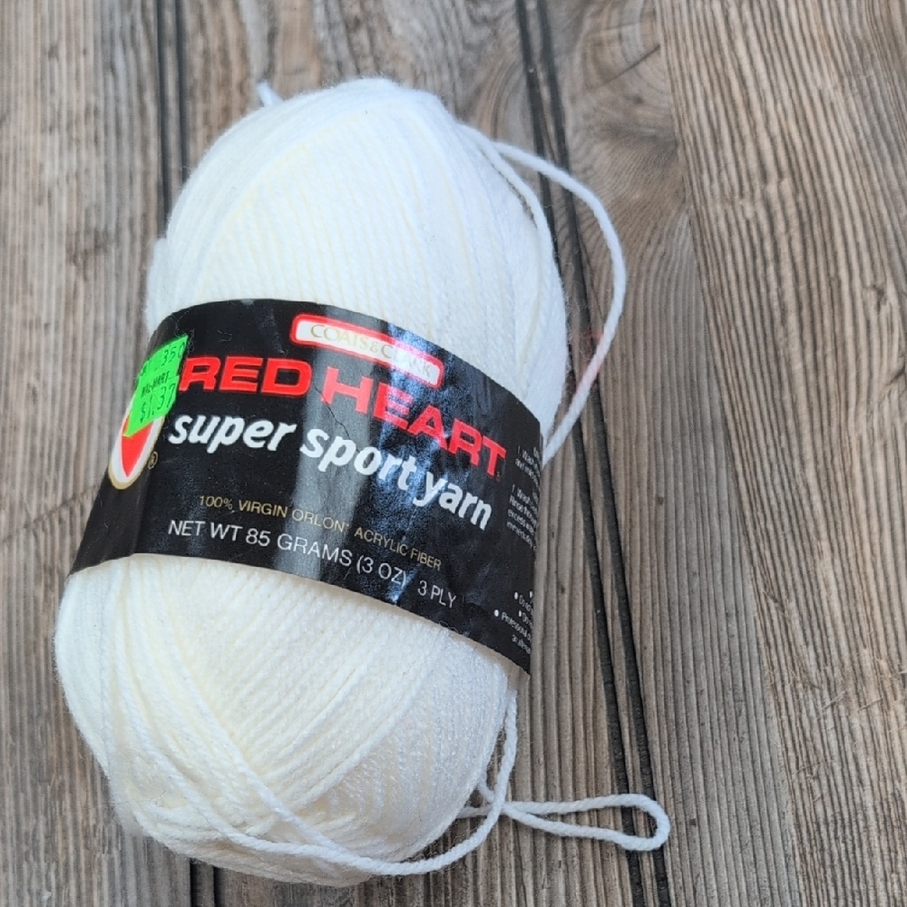 Red Heart Super Sport Yarn - Soft White